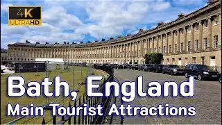 Bath, England (No Music, No Talk) 4K Walking Tour