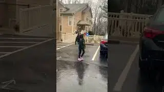 Kids throwing snowballs at each other.❄️☃️ Kids Fun, January 16, 2022