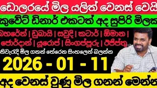 🔥 ජනවාරි එකොලහ දින ඩොලරයේ මිල kuwait dinar |exchange rate today remittance |saudi dollar rate riyal