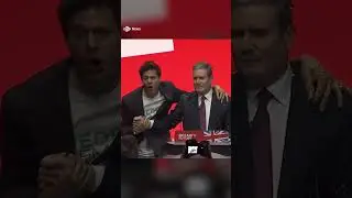 Protester throws glitter over Keir Starmer during speech #politics #protest #news #labour