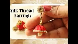 Easy Silk Thread Jhumkhas tutorial  | CraftsWithShammu