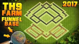 BEST TH9 FARMING BASE 2017 + PROOF! | NEW BASE W/ THE BOAT! Epic CoC Update Coming | Clash of Clans