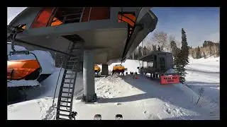 Orange Bubble lift at Park City, 8 Jan 2022