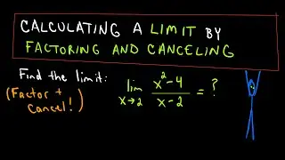 Finding a Limit by Factoring and Canceling
