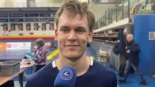 Een blije Mats Wiegers na de 3-0 bekerwinst