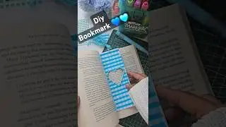 Diy bookmark💙🩵 #artshorts #shortsfeed #shortsviral #bookmark #diycrafts #diybookmark #diy #bookmark