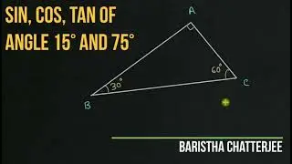 Derivation of the values of sin 15, cos 15 and tan 15 using basic geometry