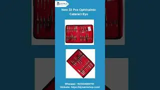 New 33 Pcs Ophthalmic Cataract Eye Micro Surgery Kit