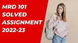 MRD 101 SOLVED ASSIGNMENT 2022-23