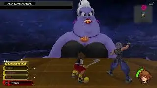 Kingdom Hearts Dream Drop Distance (PC) - Tutorial Ursula 1 HP