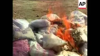 Frontline & Aerials Of Northern Afghanistan, Pakistan - Police Use Tear Gas To Break Up Anti-Us Demo