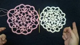 DIY CROCHET MOTIVO REDONDO PARA BLUSA COM GRÁFICOS