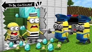 HOW TO MINIONS a ROBBERY BANK in MINECRAFT ! Minions   Gameplay Movie traps