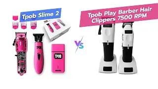 Машинка для стрижки TPOB Slime 2 Candy Pink против машинки для стрижки TPOB Play Barber Clippers ...