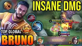 BRUNO BEST BUILD 2023 | TOP GLOBAL BRUNO GAMEPLAY | MOBILE LEGENDS ✓