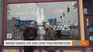 Bakery makes life-size Lions touchdown cake