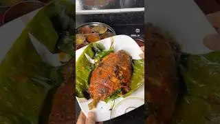 *Best* pomfret fry in banana leaf🐟#ashortaday #fishfry #bananaleaffish