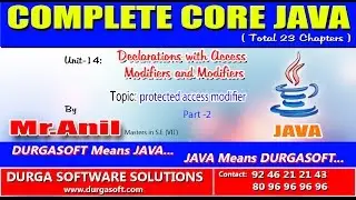 Core Java Declarations with Access Modifiers and Modifiers protected access modifier   Part - 2