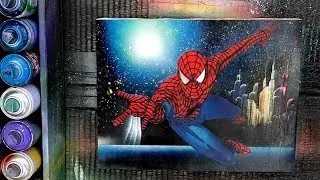 SPIDERMAN SPRAY PAINT ART by Spray Art Eden スプレーペイントアートエデン