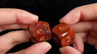 Reddish-brown Natural Gemstone DND Dice Set#dnd #dice #rpg