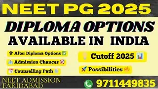 🩺 NEET PG 2025 | Types of Diploma Courses in India Explained