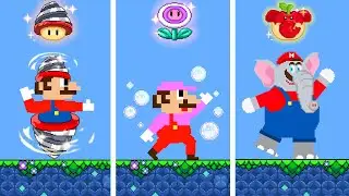 Super Mario Bros. but Mario has All New POWERUPS | Game Animation