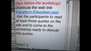 FREE     Part 1 Online Quote Course to Transform Education