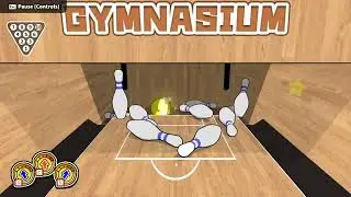Desktop Bowling - Let's Play - Episode 130 (No Commentary) Golden Ball wins in Gym! Big Score!