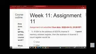 Microprocessor & Interfacing NPTELCourse 2022 Assignment-11 Answer#Week-11 2022#NPTEL2022PYQ#PYQ2022