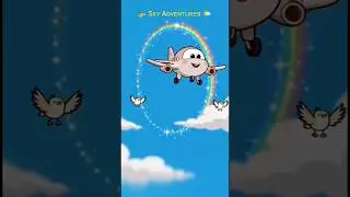 Cute Cartoon Airplane First Flight ✈️ | 2D Plane Short Animation | Kids Fun