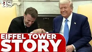 TRUMP reveals a HILARIOUS MACRON story over EIFFEL TOWER dinner