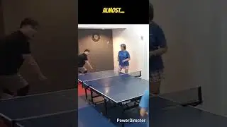 Almost lucky... #tabletennisfun #tabletennisgame #tabletennis #tabletennis
