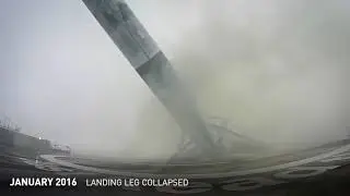 Jason-3: Failed Landing Attempt (combined footage)