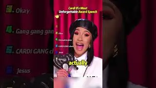 Cardi B's most unforgettable award speech！#celebrity #cardib #funny #entertainment #star