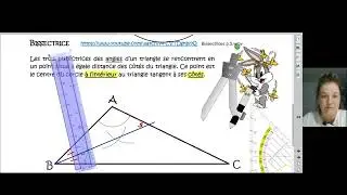 CH8-2b Tracer les bissectrices et le cercle inscrit d&rsquo;un triangle exercice