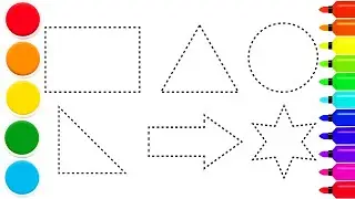 How to draw simple 2d geometric shapes | step by step
