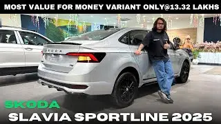 Skoda Slavia Sportline 2025 | MOST VFM VARIANT ONLY@13.32 LAKHS | Full review 😍🔥