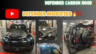 Accessories for DEFENDER | Defender Carbon Hood & Roof Lights | DEFENDER Modified #defender