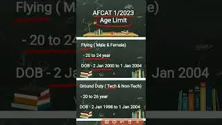 AFCAT 1/2023 Age Limit