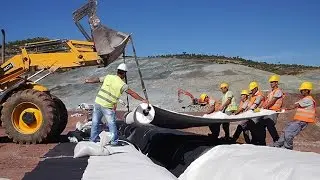 HDPE Geomembran Engeotek / Geosentetikler Geomembran Geotekstil Drenaj Geokompozit Uygulama