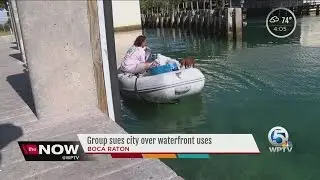Group sues city over waterfront uses