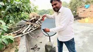 HP monitor को सेटअप बॉक्स से कैसे चलाए||crt tv से सेटिंग करना पड़ा||two pin 📌 lnb signal setting