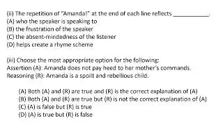 Amanda! Reference To Context (Class X )CBSE English@ANR-dd