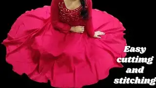 full flare umbrella kurti cutting and stitching in tamil