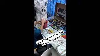 Space-Themed First Day of Kindergarten | Filipino Teacher Mom in China #playbasedlearning  #shorts