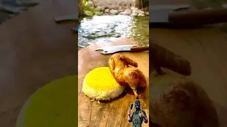 Enjoy Akbar Joojeh with aromatic saffron rice, specially  for camping and nature lovers#shorts