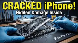 iPhone 15 Pro Max CRACKED Screen Repair - Shocking Discovery Inside #iphone15promax #iphone #fix 