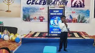 Caleb(Happy).(Memory verse).Sunday school christmas celebration.(01-12-2024).