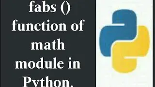 fabs () function of math module in python in Hindi
