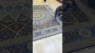 How to use an iron to remove the creases on a handmade silk carpet? There is a trick!